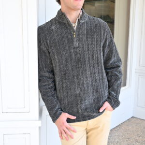 FUNDAMENTAL COAST Dockside Quarter Zip in Graphite