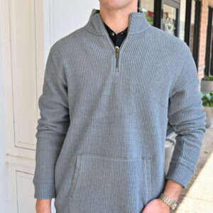 FUNDAMENTAL COAST Longshoreman Quarter Zip in Tradewinds