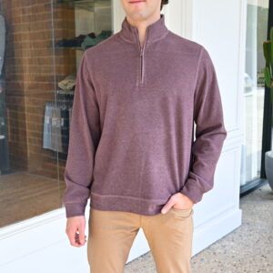 FUNDAMENTAL COAST Lido Quarter Zip in Cabernet