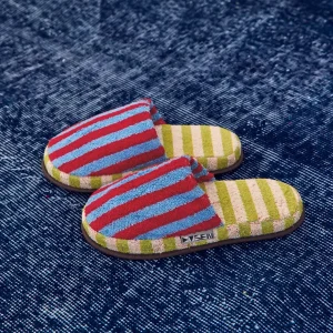 DUSEN DUSEN Terry Slippers in Lanternfly Stripe