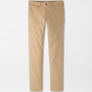 PETER MILLAR Crown Cotton Canvas Five Pocket Pant in Camel