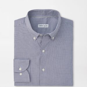 PETER MILLAR Gregory Crown Lite Cotton-Stretch Sport Shirt in Purple Fig