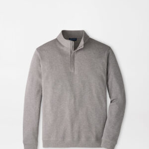 PETER MILLAR Grant Knit Quarter Zip in Gale Grey
