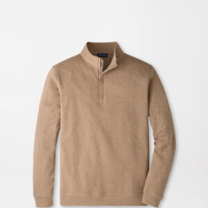 PETER MILLAR Grant Knit Quarter Zip in Rye