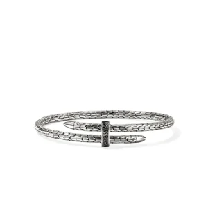 JOHN HARDY Sterling Silver Spear Flex Cuff with Black Sapphire, 4MM