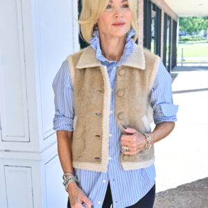 GUEST IN RESIDENCE Grizzly Wrangler Vest in Camel