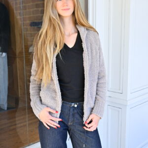 BAREFOOT DREAMS CozyChic® Relaxed Zip-Up Hoodie in Pewter